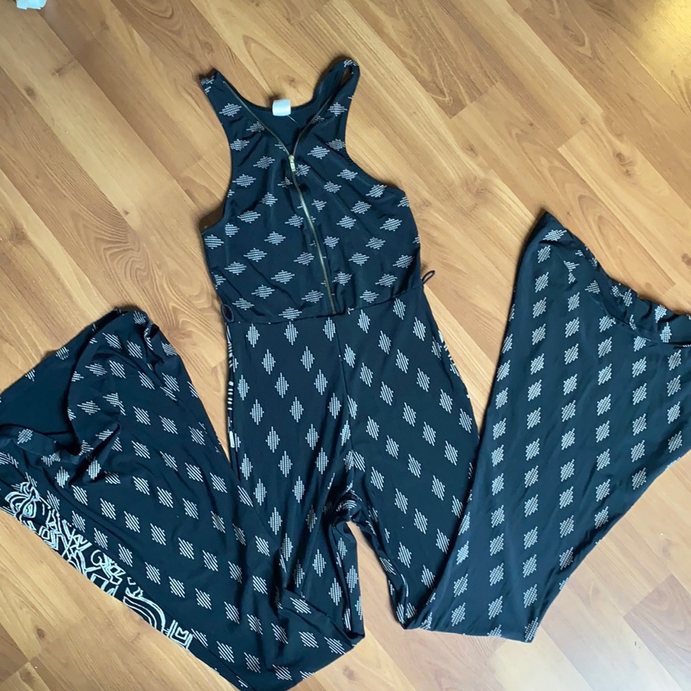 Flare leg jumpsuit